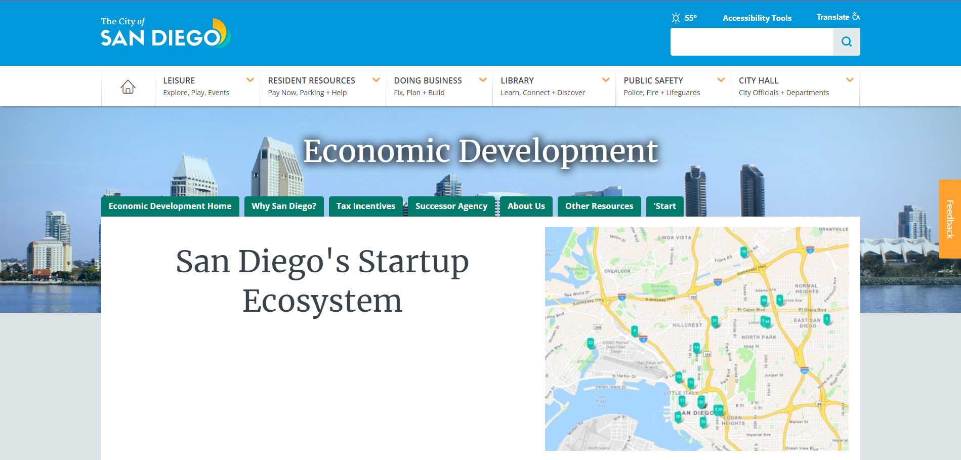 City of San Diego Website
