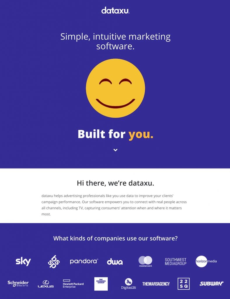 landing page eksempel