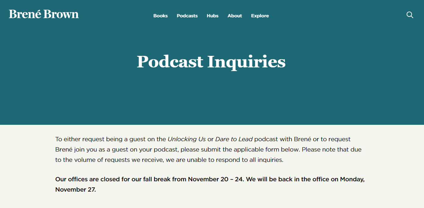 podcast inquiries