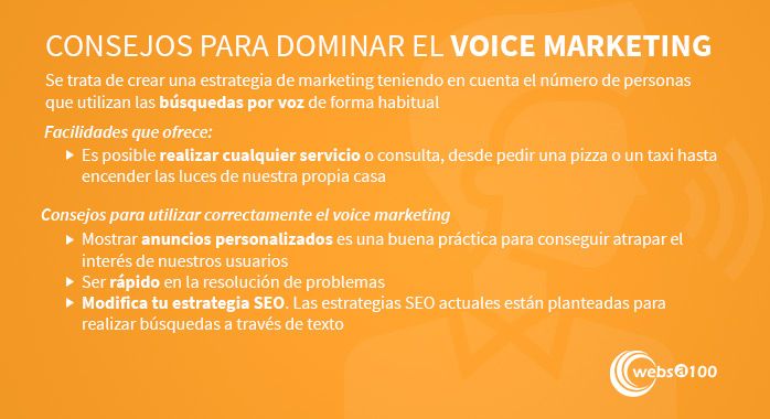 Consejos voice marketing infografía