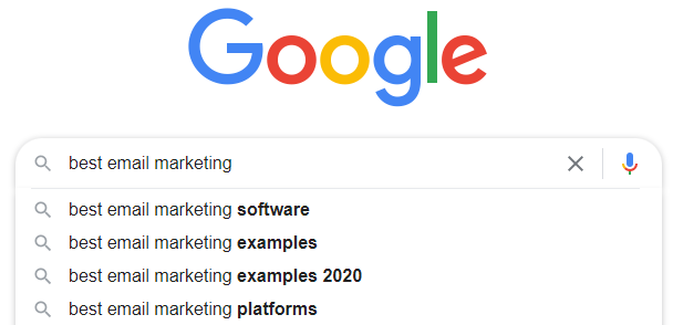 beste E-Mail-Marketing-Software Google-Suche